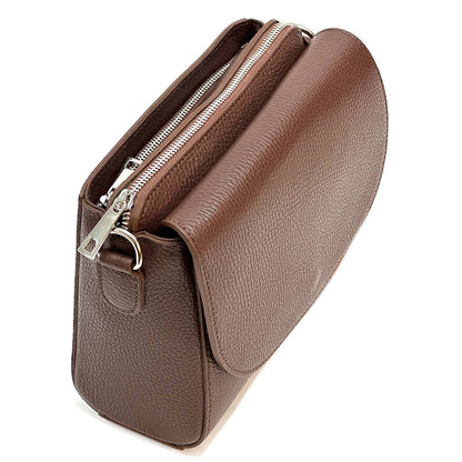 Ester Leather Shoulder Bag - Made In Italy