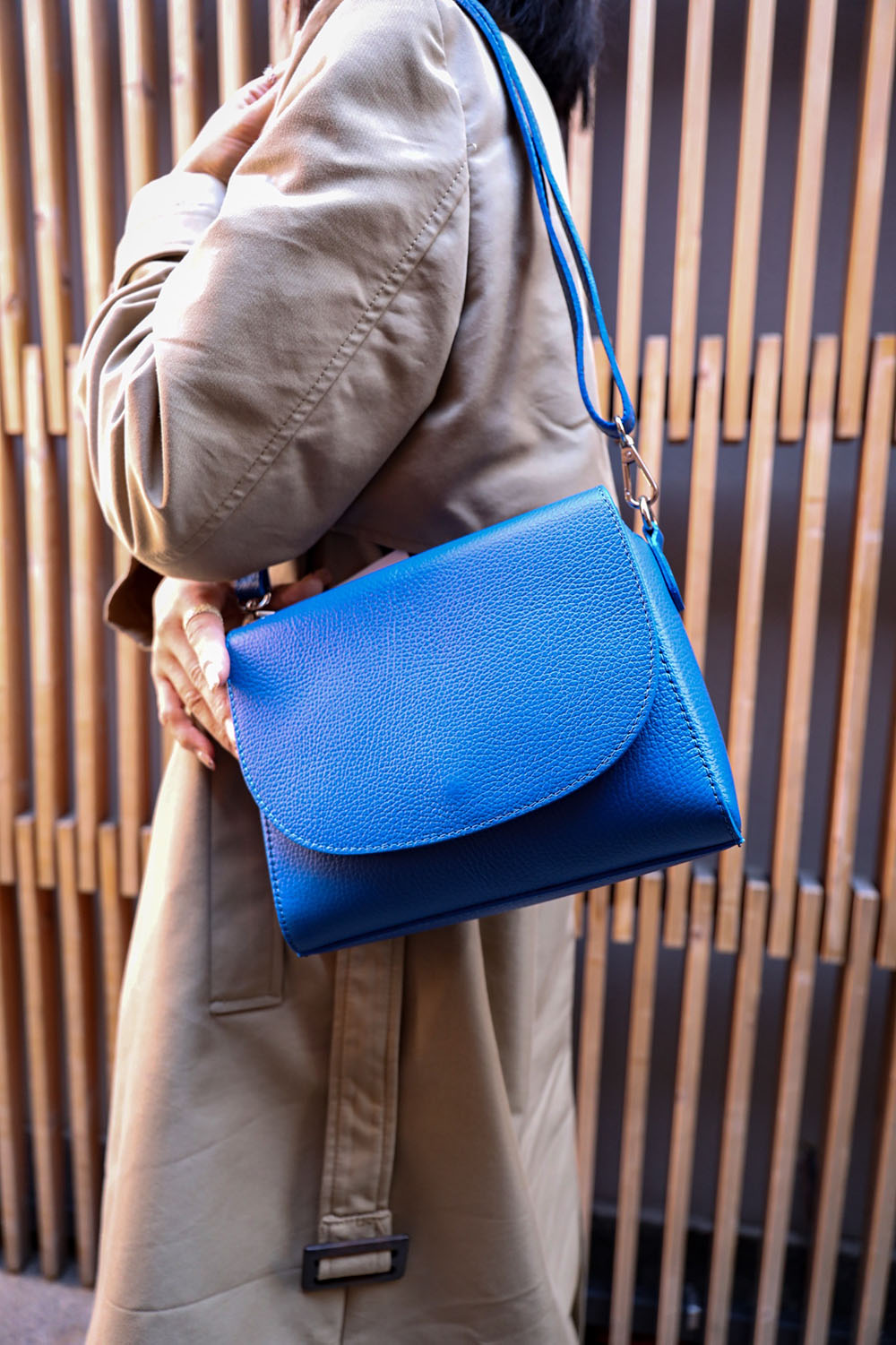 Ester Leather Shoulder Bag - Made In Italy