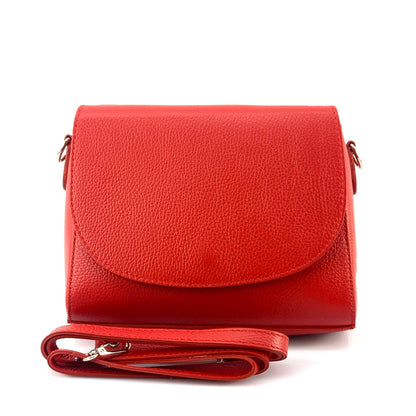 Ester Leather Shoulder Bag - Made In Italy