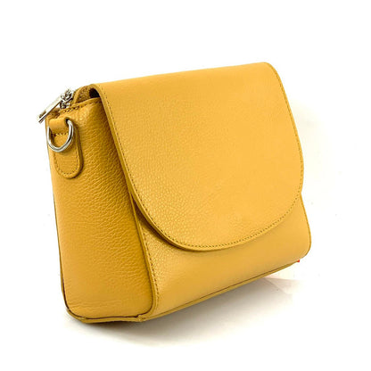 Ester Leather Shoulder Bag - Made In Italy