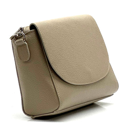 Ester Leather Shoulder Bag - Made In Italy