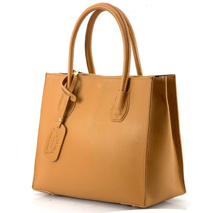 Corinna Leather Tote Bag - Made In Italy
