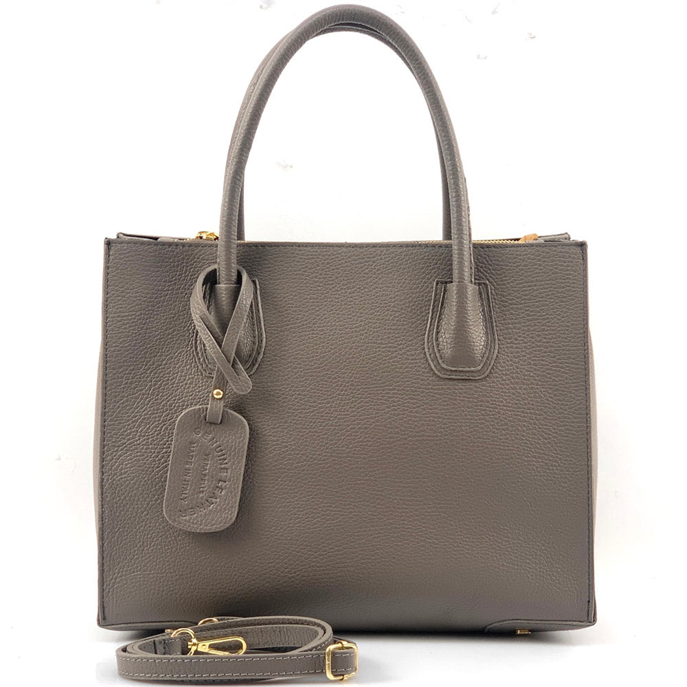 Corinna Leather Tote Bag - Made In Italy