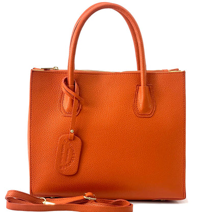 Corinna Leather Tote Bag - Made In Italy