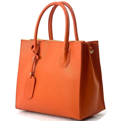 Corinna Leather Tote Bag - Made In Italy