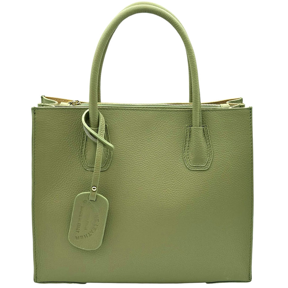 Corinna Leather Tote Bag - Made In Italy