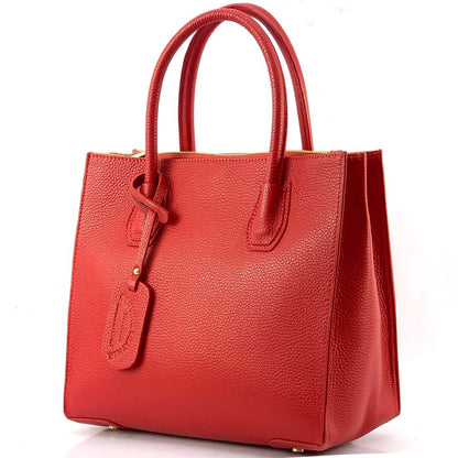 Corinna Leather Tote Bag - Made In Italy