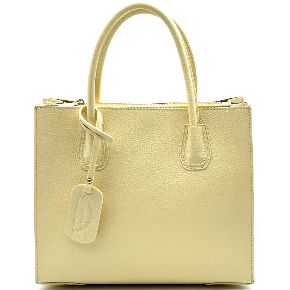 Corinna Leather Tote Bag - Made In Italy