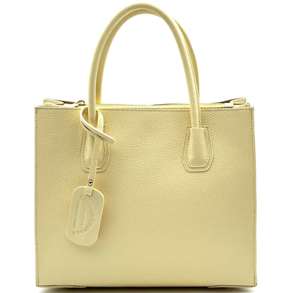 Corinna Leather Tote Bag - Made In Italy