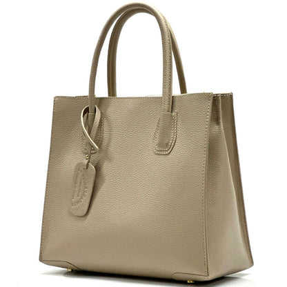 Corinna Leather Tote Bag - Made In Italy
