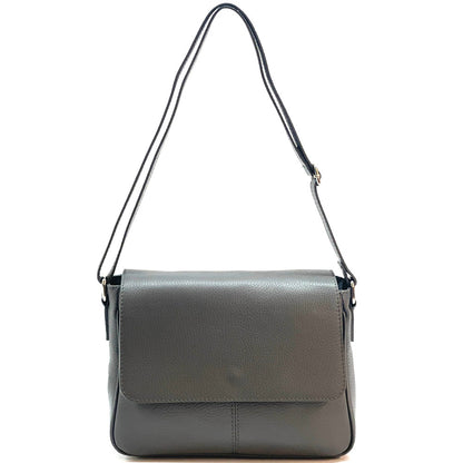 Marilena GM leather Cross-body bag - Made In Italy