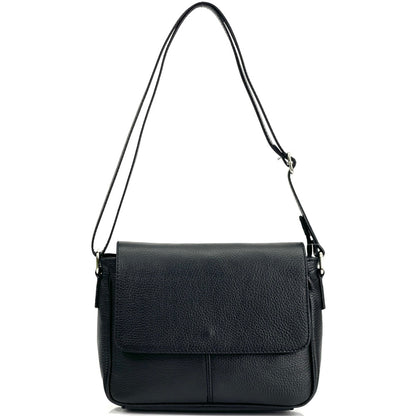 Marilena GM leather Cross-body bag - Made In Italy