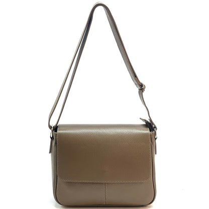 Marilena GM leather Cross-body bag - Made In Italy