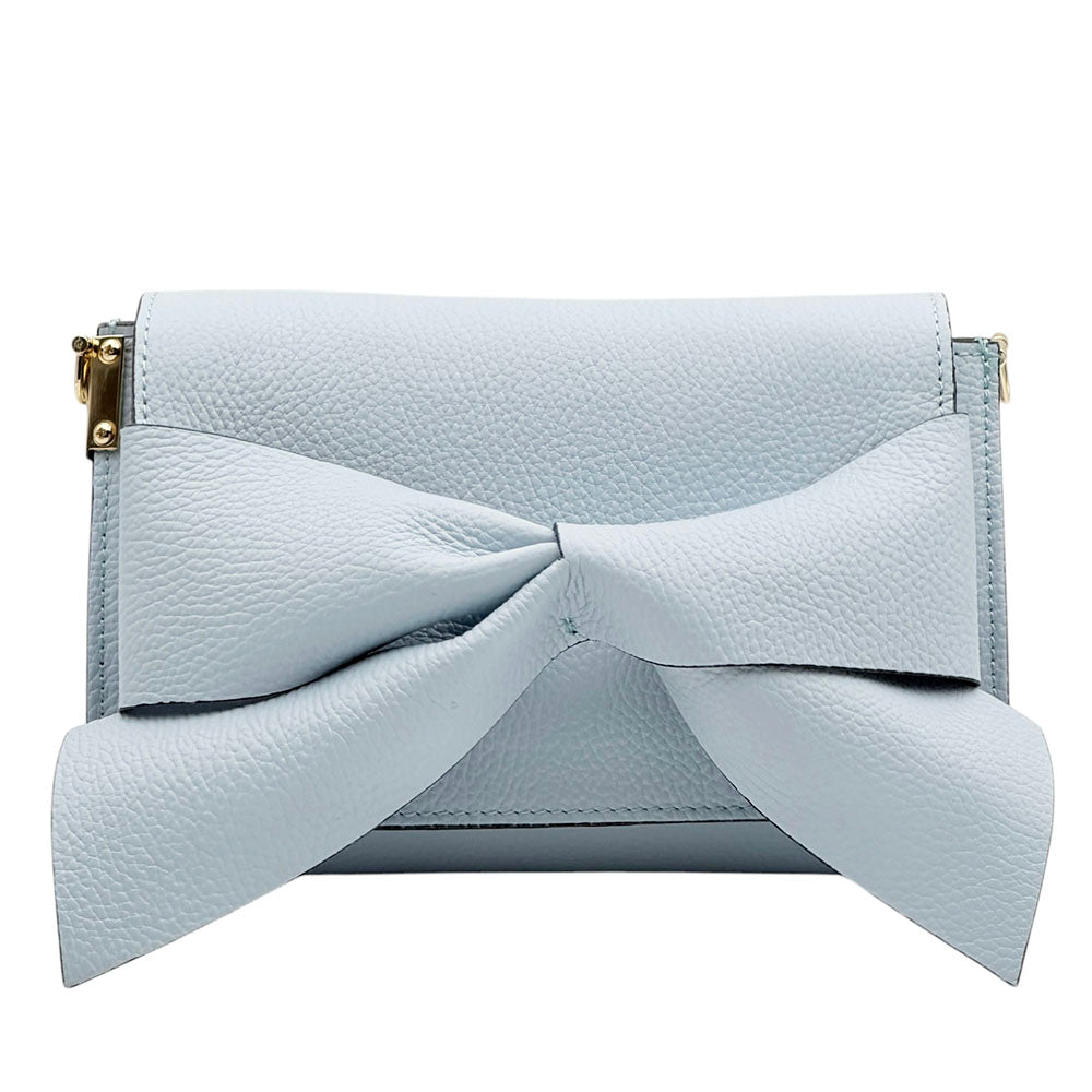 Liorenza Bow Cow Leather Crossbody Bag - Made In Italy