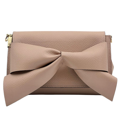 Liorenza Bow Cow Leather Crossbody Bag - Made In Italy