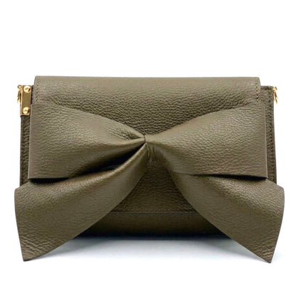 Liorenza Bow Cow Leather Crossbody Bag - Made In Italy