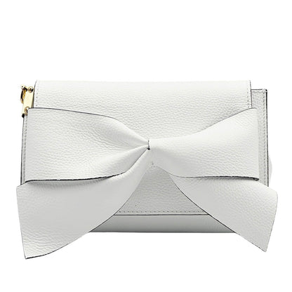 Liorenza Bow Cow Leather Crossbody Bag - Made In Italy