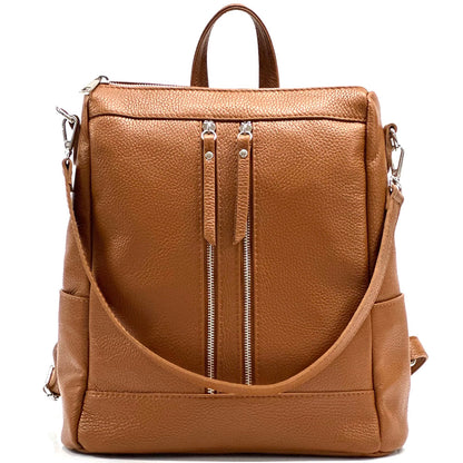 Olivia Italian Leather Backpack - Made In Italy