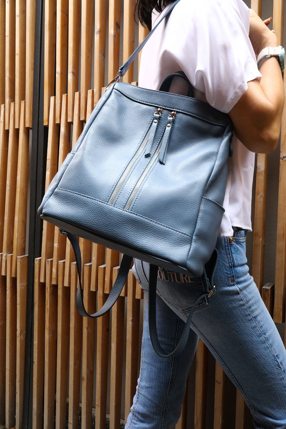 Olivia Italian Leather Backpack - Made In Italy
