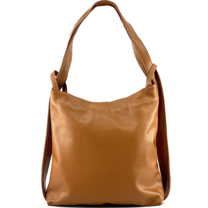 Greta GM convertible leather backpack