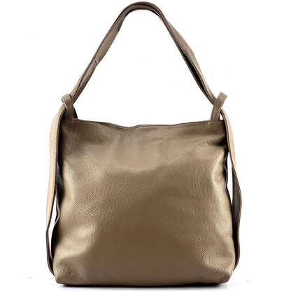 Greta GM convertible leather backpack
