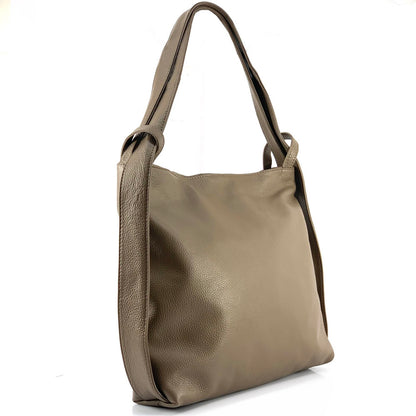 Greta GM convertible leather backpack