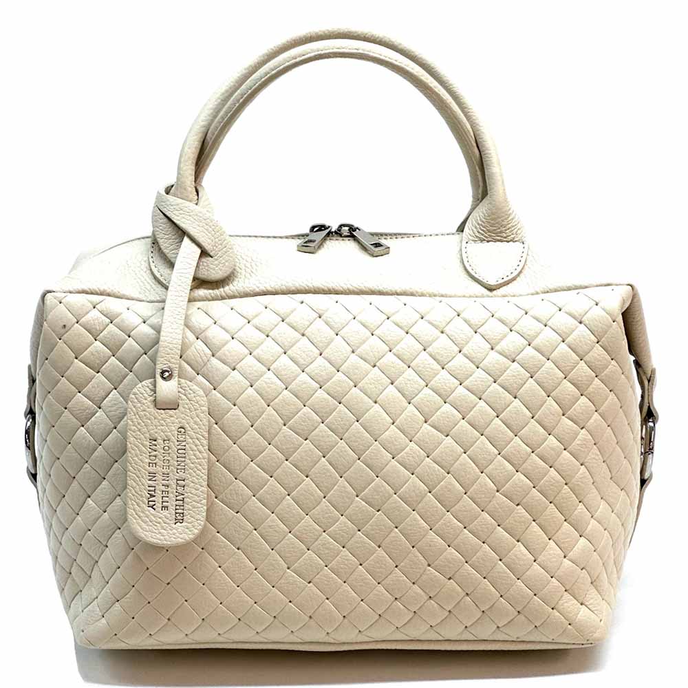 Florine leather handbag - Made In Italy