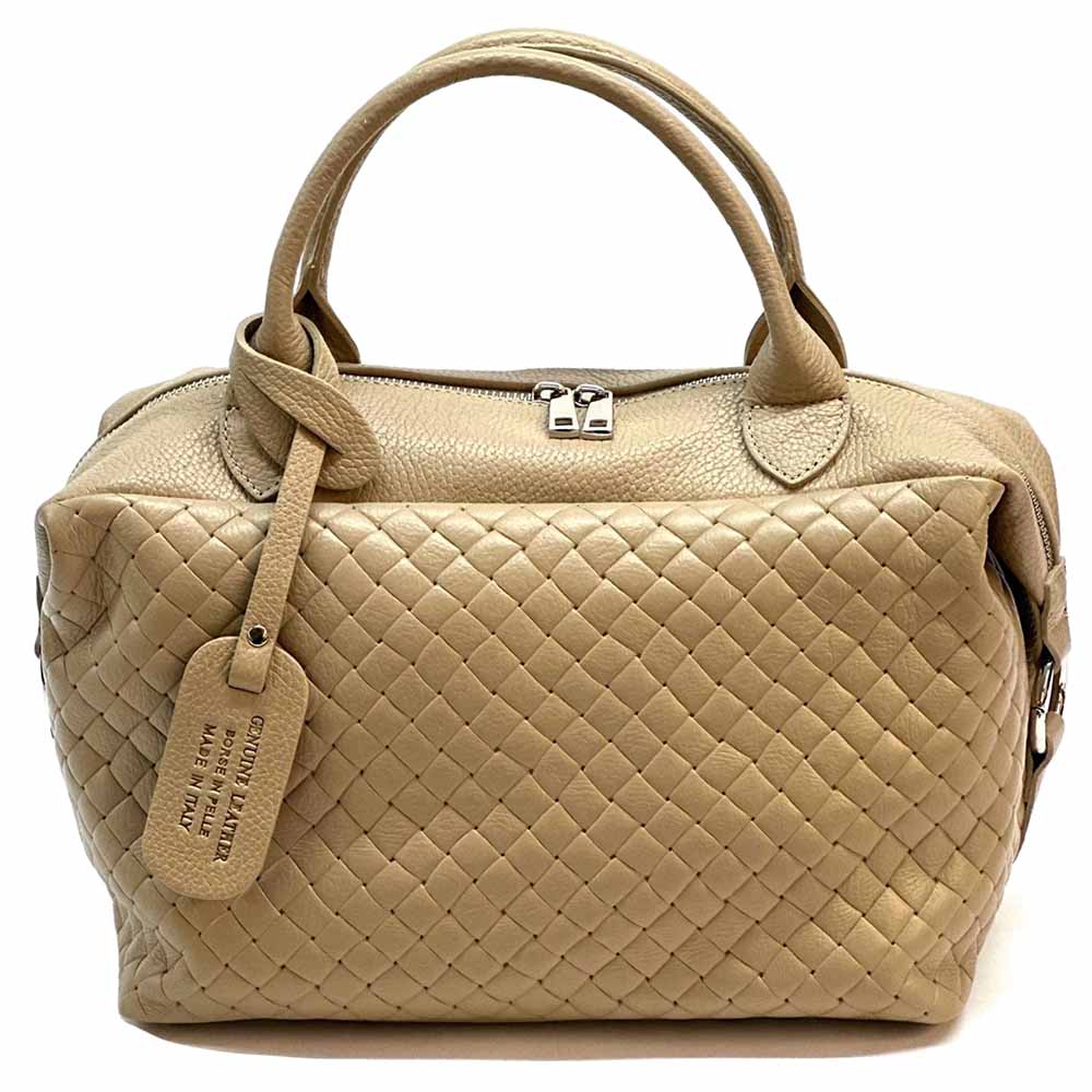 Florine leather handbag - Made In Italy