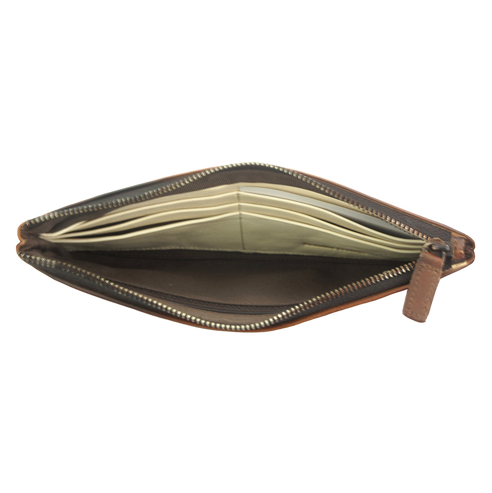 Wallet Adele in vintage leather - Made In Italy