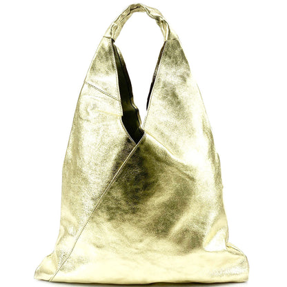 Vincenza Leather Triangle Bag - Made In Italy