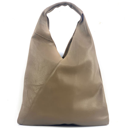 Vincenza Leather Triangle Bag - Made In Italy