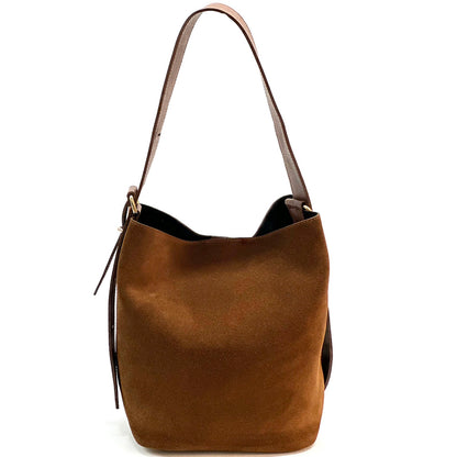Amalia Suede Leather Bag - Made in Italy