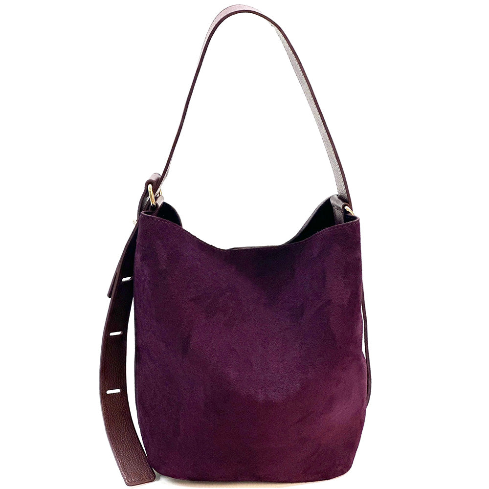 Amalia Suede Leather Bag - Made in Italy