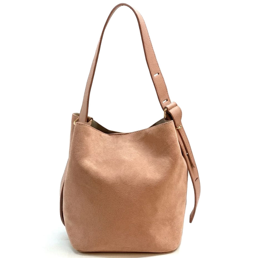 Amalia Suede Leather Bag - Made in Italy
