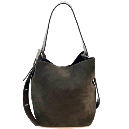 Amalia Suede Leather Bag - Made in Italy
