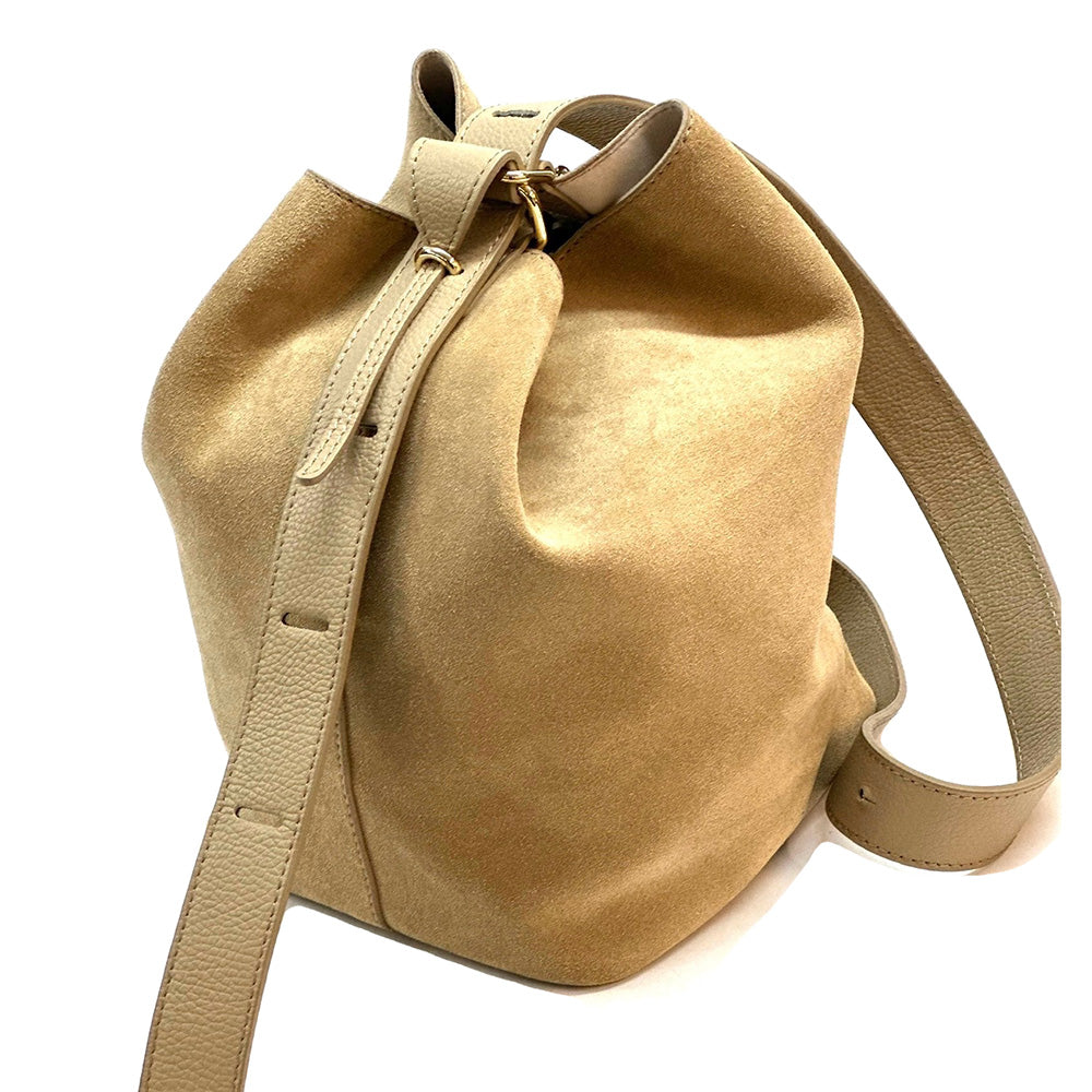 Amalia Suede Leather Bag - Made in Italy