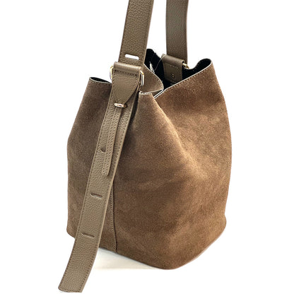 Amalia Suede Leather Bag - Made in Italy