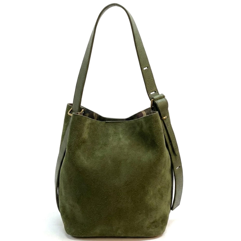 Amalia Suede Leather Bag - Made in Italy