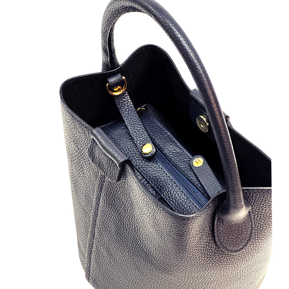 Grazia Leather Bucket Bag - Made In Italy