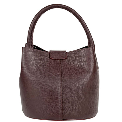Grazia Leather Bucket Bag - Made In Italy