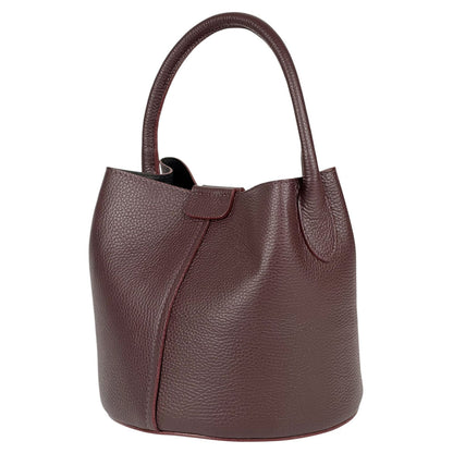 Grazia Leather Bucket Bag - Made In Italy