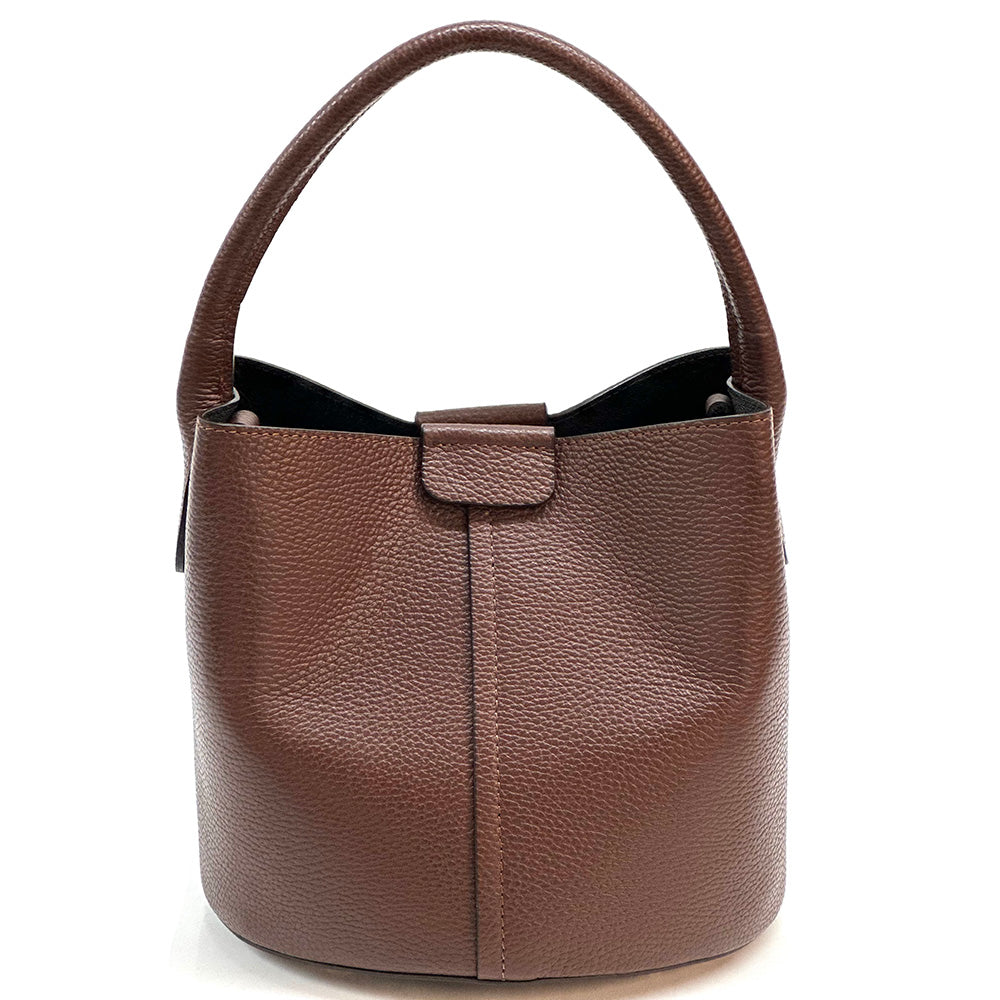 Grazia Leather Bucket Bag - Made In Italy