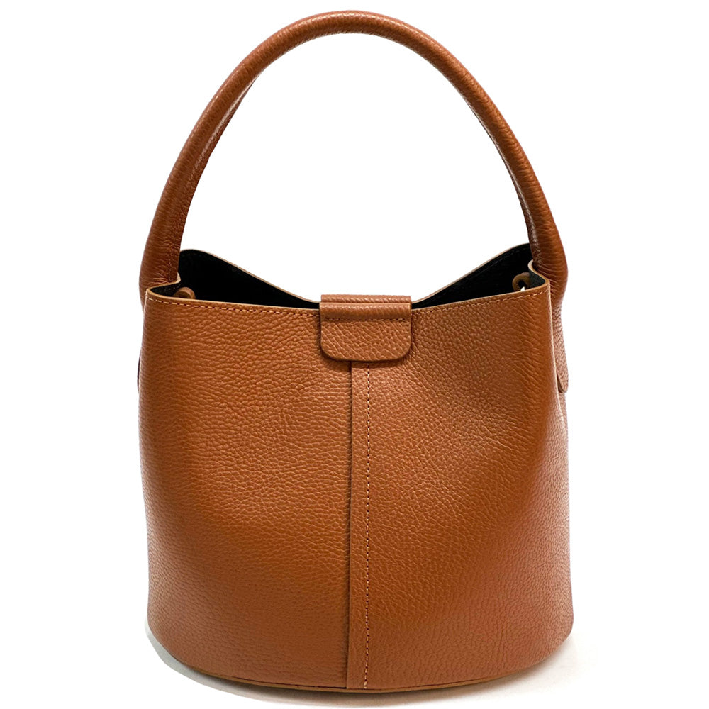 Grazia Leather Bucket Bag - Made In Italy