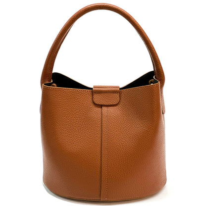 Grazia Leather Bucket Bag - Made In Italy