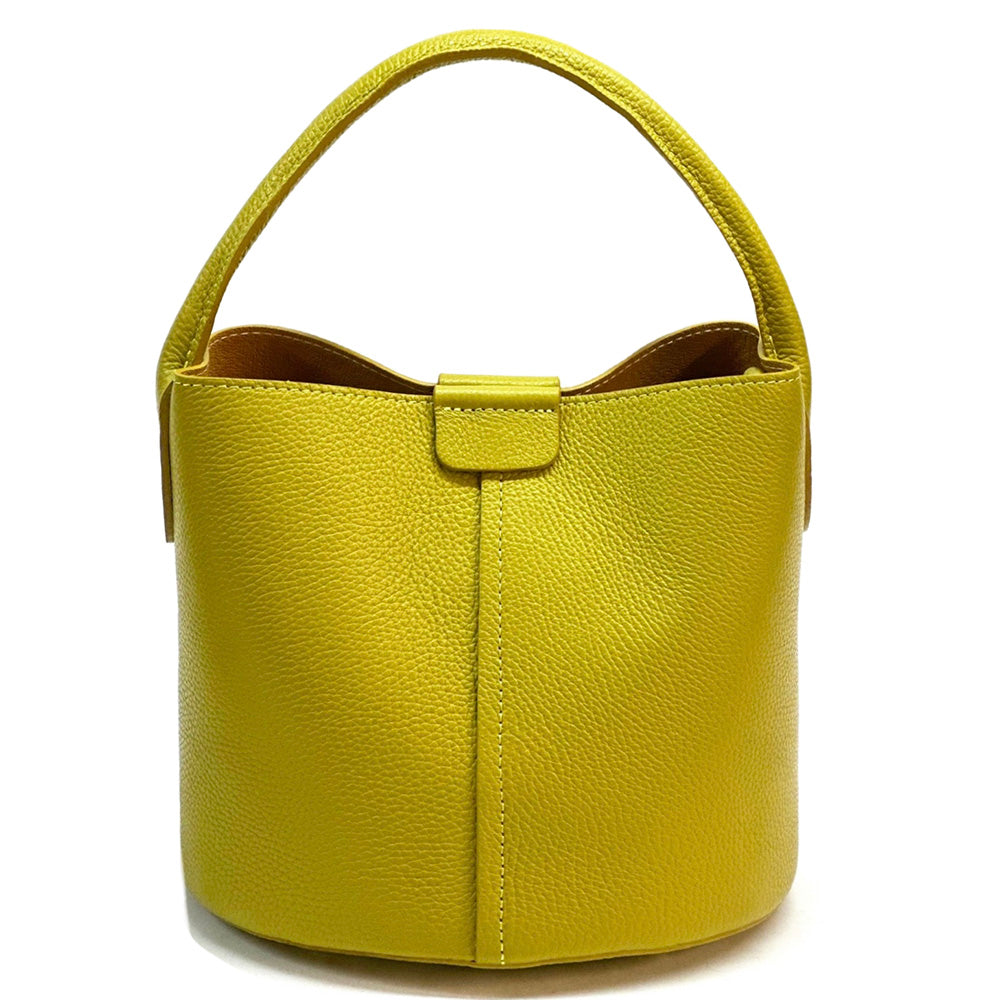 Grazia Leather Bucket Bag - Made In Italy