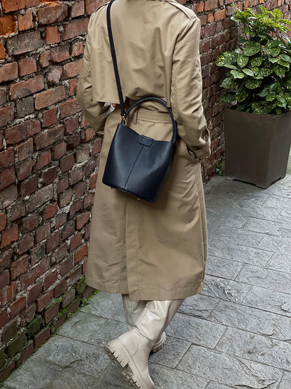 Grazia Leather Bucket Bag - Made In Italy