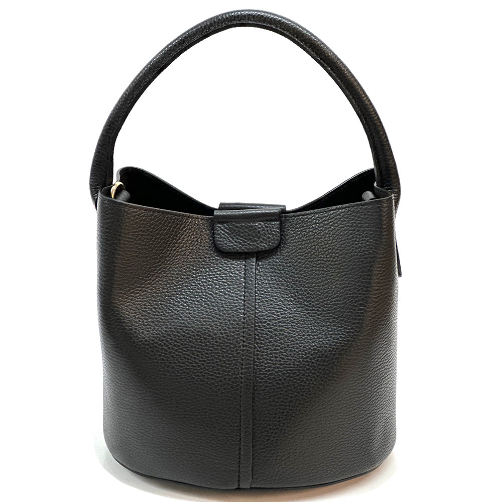 Grazia Leather Bucket Bag - Made In Italy