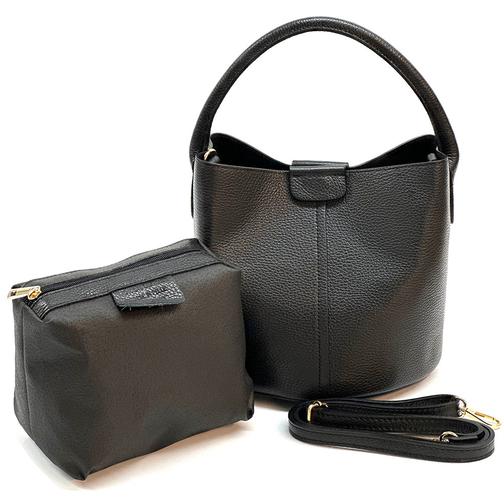 Grazia Leather Bucket Bag - Made In Italy