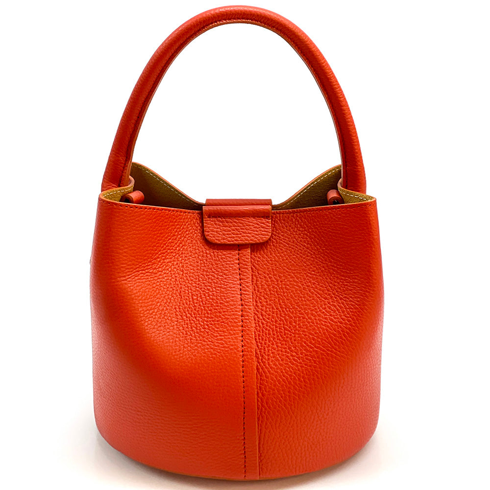 Grazia Leather Bucket Bag - Made In Italy