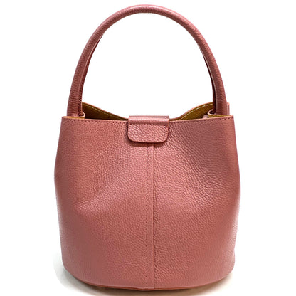 Grazia Leather Bucket Bag - Made In Italy
